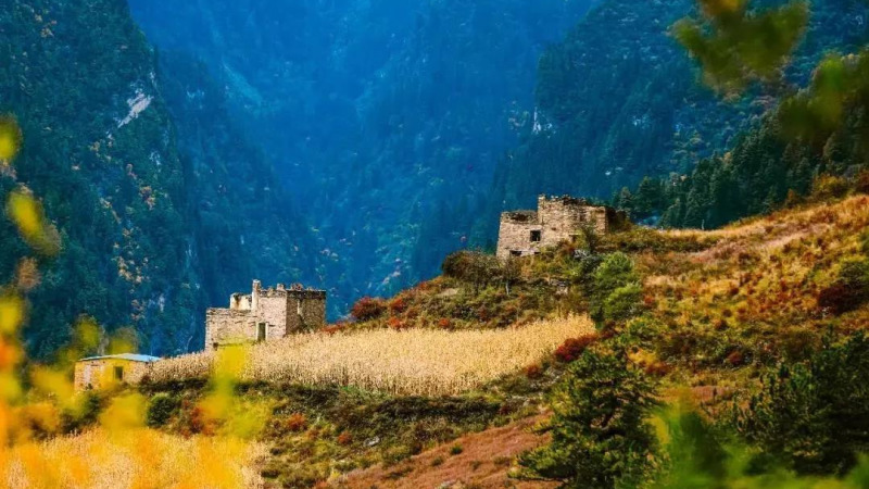 【秋色|丫巴寨】雪山围绕下的千年古寨,走近秘境小众圣地