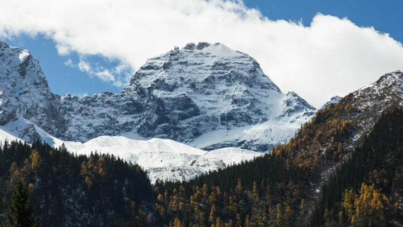 【秋色|猛古雪山】速登理县猛古高山牧场,雪山环绕,远观理县版“冈仁波齐”-霸王山