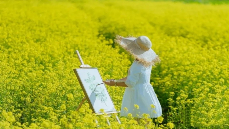 【五星村油菜花|元通古镇】最浪漫的乡村赏花公路,成都周边赏油菜花“天花板”